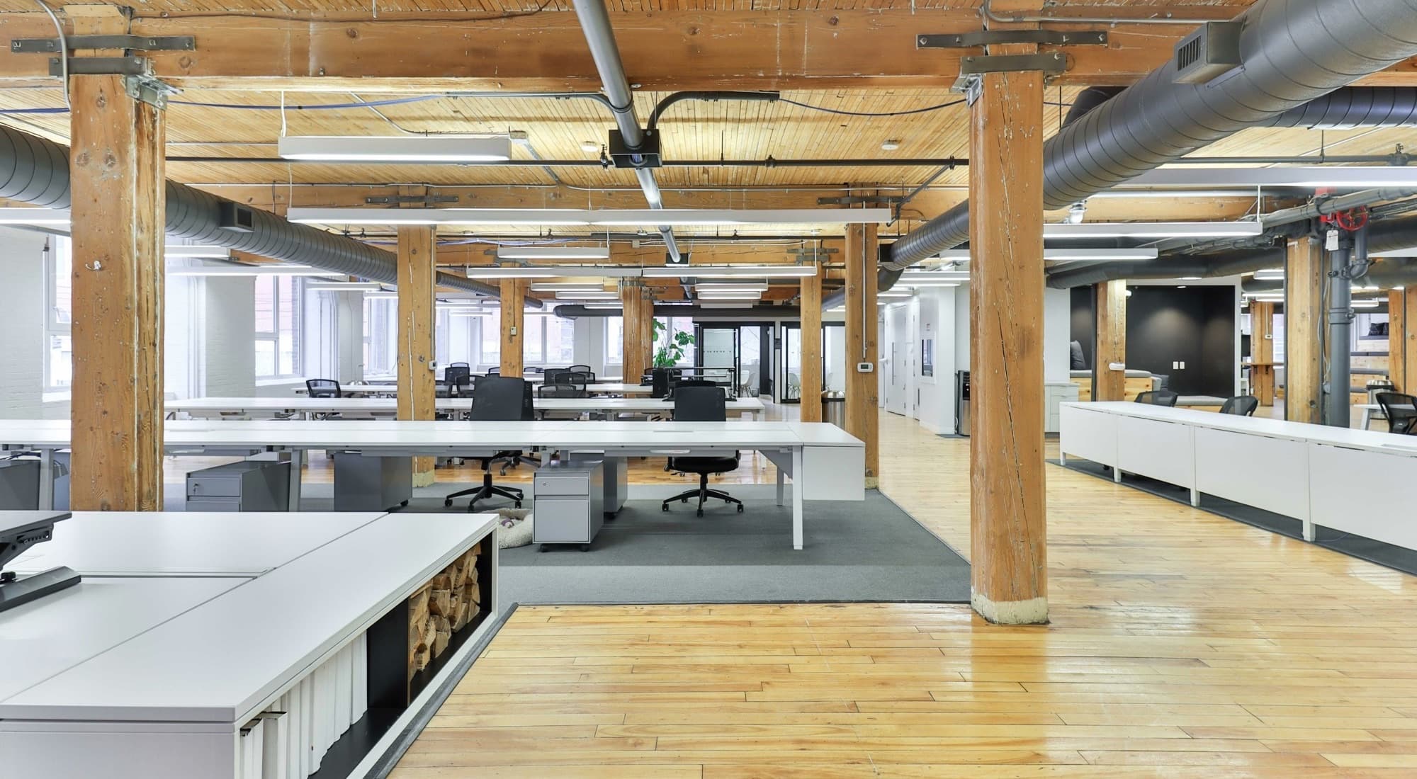 An open-plan office floor