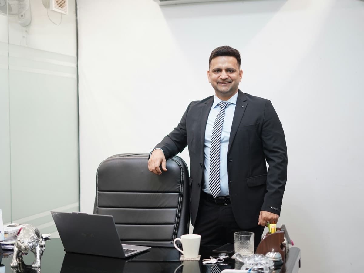 An agency manager at his desk